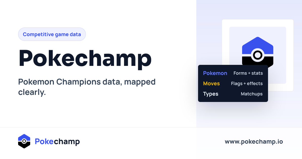 Pokemon Champions Database: Explore Pokemon, Moves, and Abilities ...