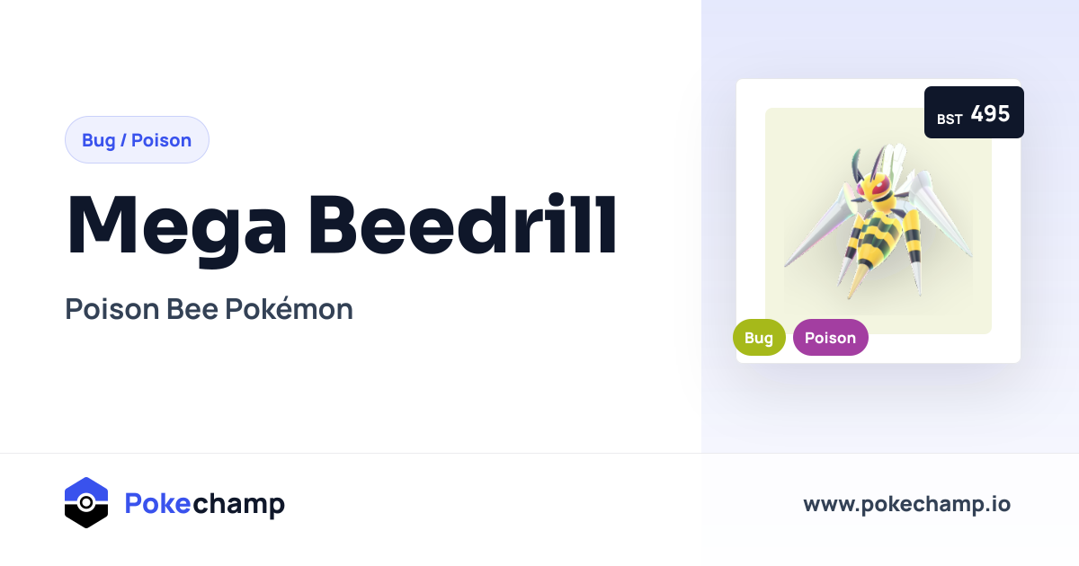 Mega Beedrill Stats and Type Profile | Pokemon Champions Data | Pokechamp