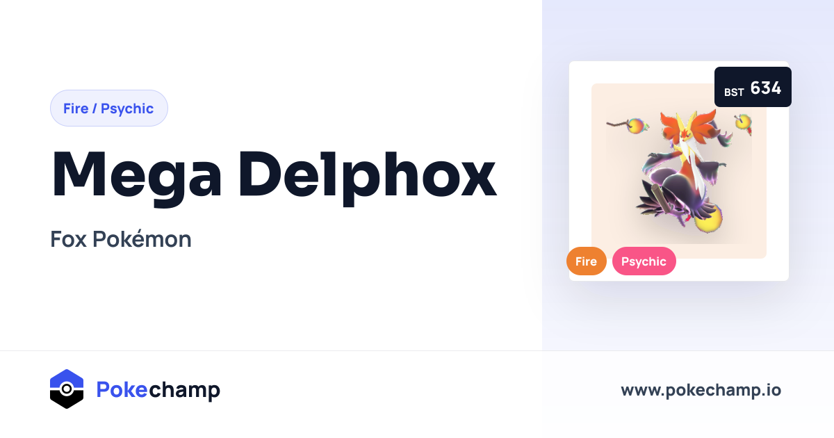 Mega Delphox Stats and Type Profile | Pokemon Champions Data | Pokechamp