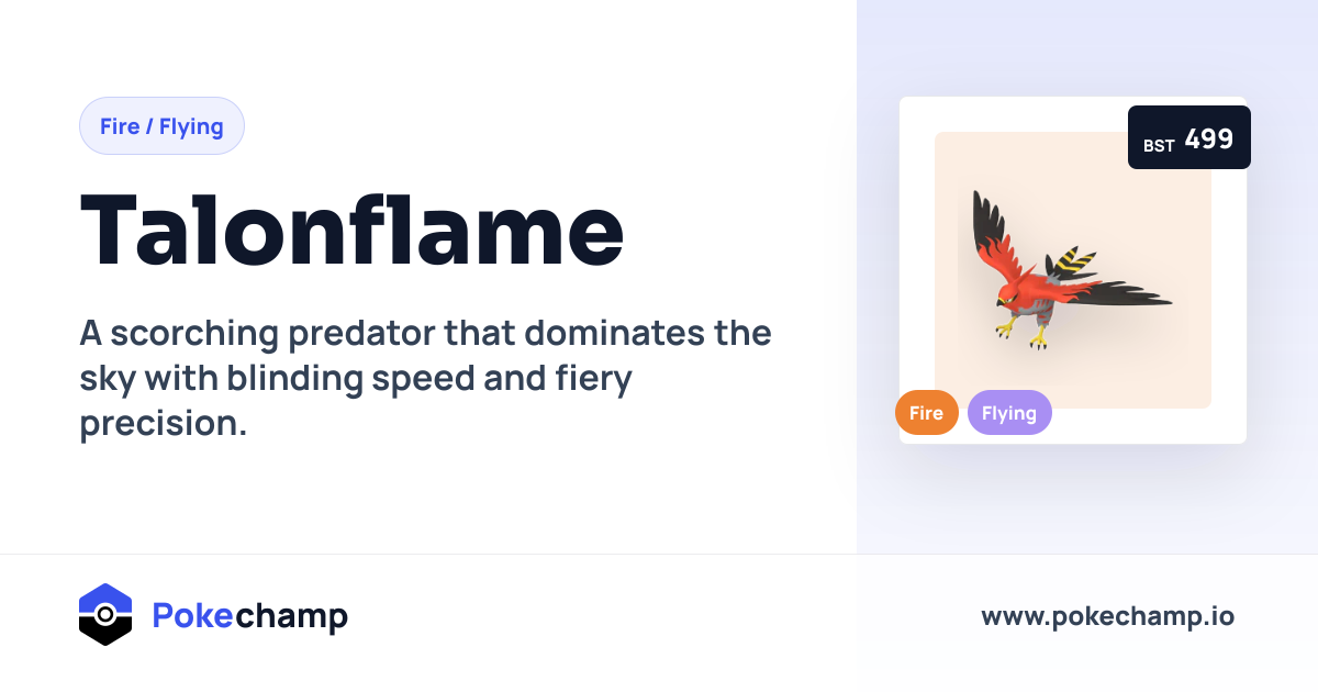 Talonflame Stats, Types, and Battle Profile | Pokemon Champions | Pokechamp