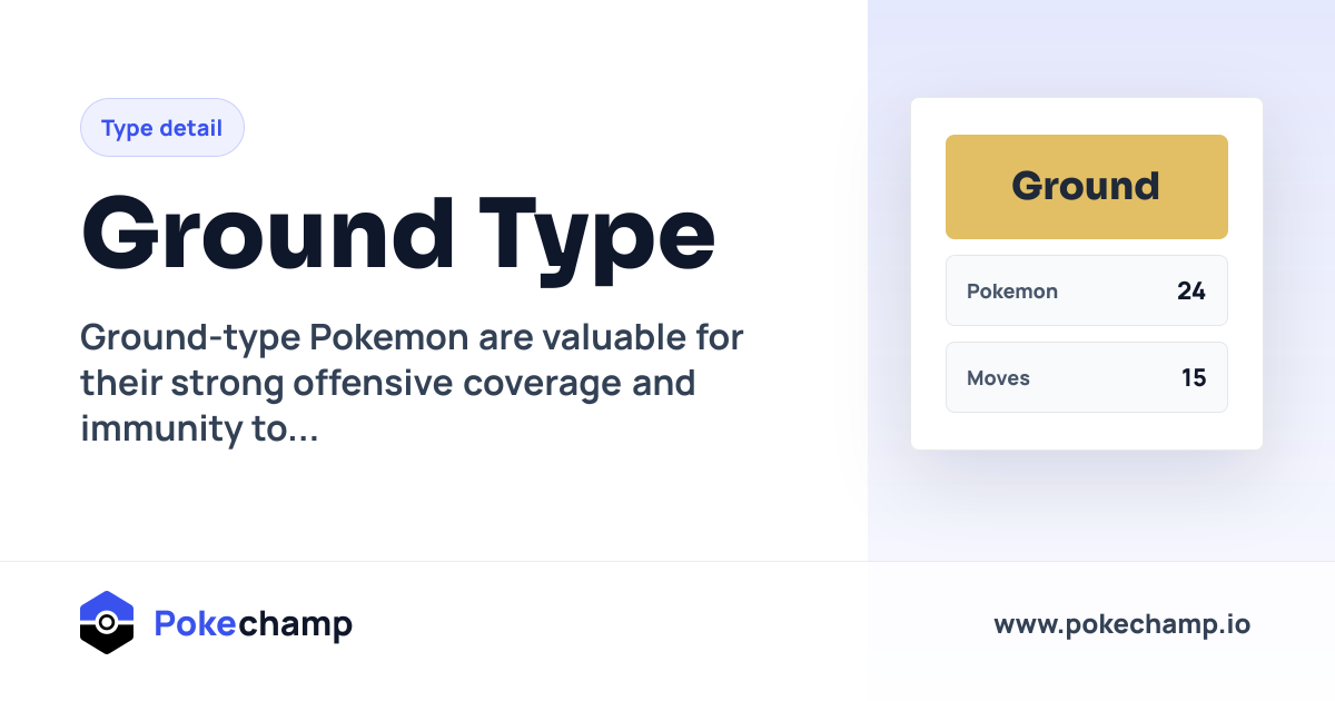Ground Type Pokemon Champions: Battle Matchups and Type Strengths ...